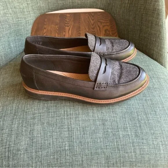 Clarks Women’s Comfort tweed black combo loafers new without tags size 8.5! 😍 - Picture 3 of 9